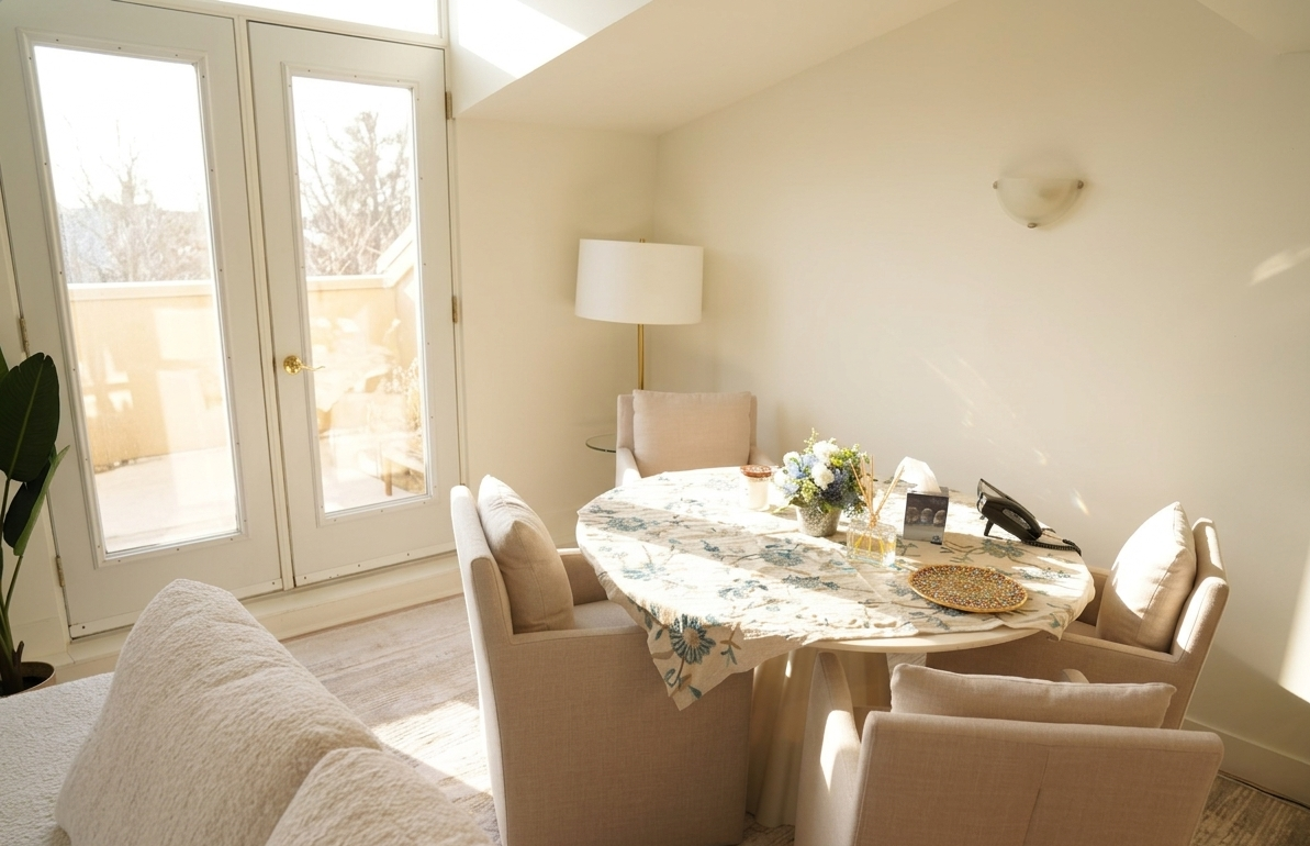Château Maxwell suite dining area with bright atmosphere
