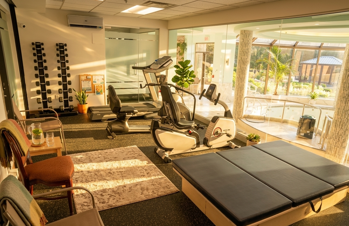 Fitness centre at Château Maxwell