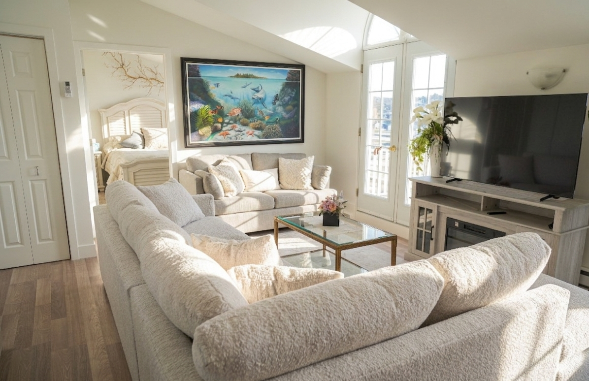 Suite living room at Château Maxwell